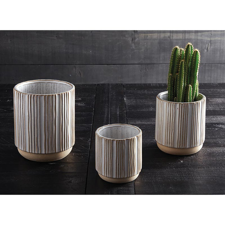 Porcelain Textured Round Pot - LGE