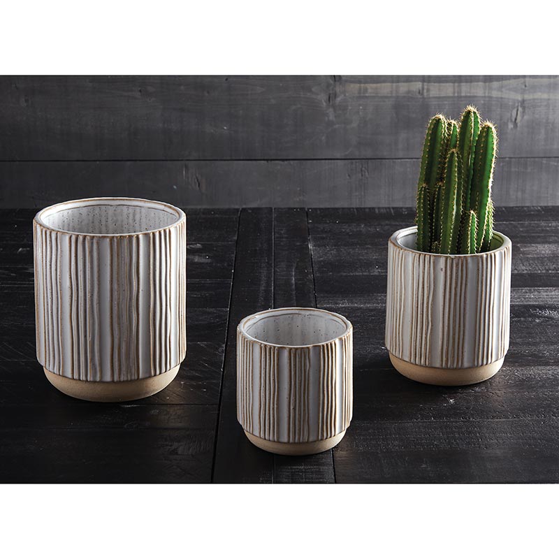 Porcelain Textured Round Pot - MED