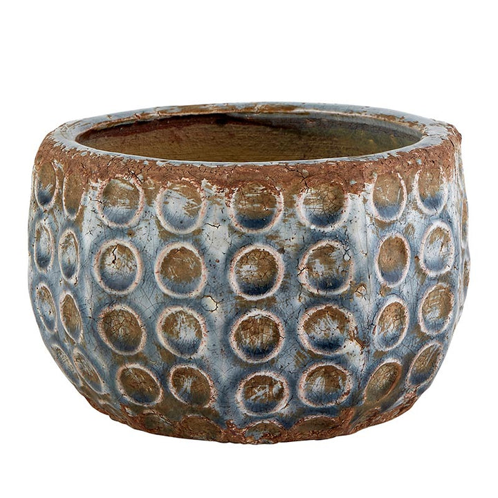 Blue Circles Pot - SML