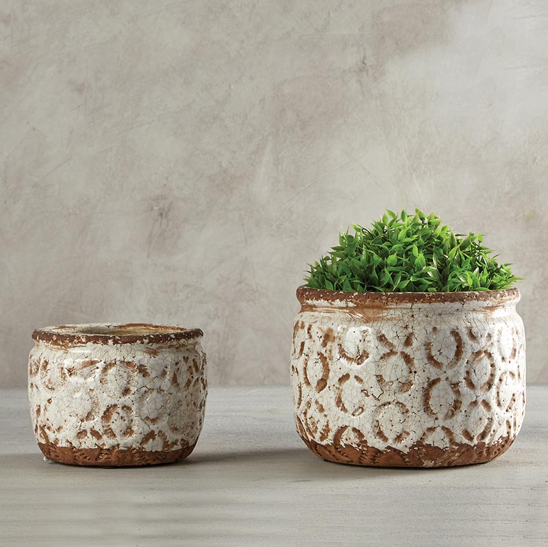 Vintage Cream Planter - SML