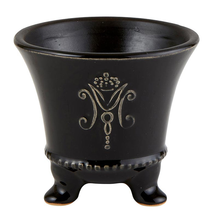 Footed Vase Black