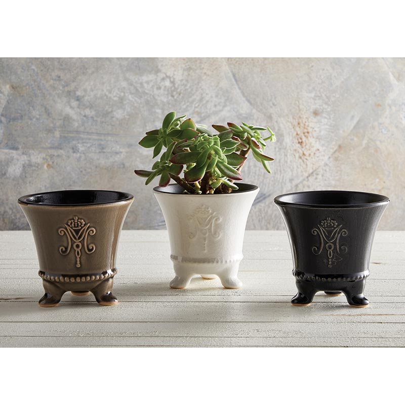 Footed Vase Grey