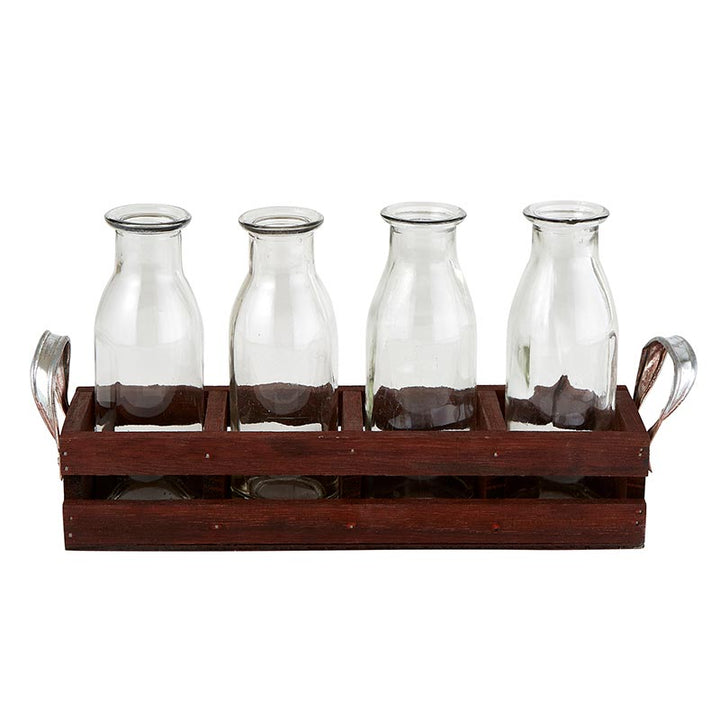 Mini Bottle Vase - 4 Glasses