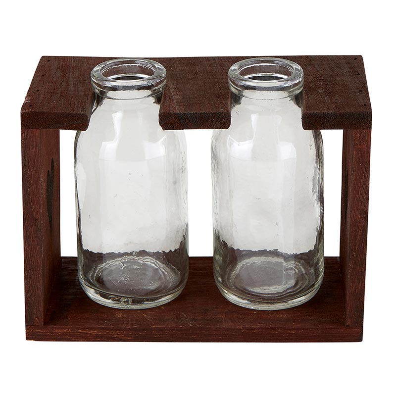 Mini Bottle Holder - 2 Glasses
