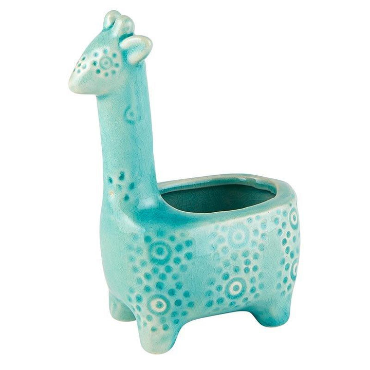 Lake Blue Giraffe Planter - SML