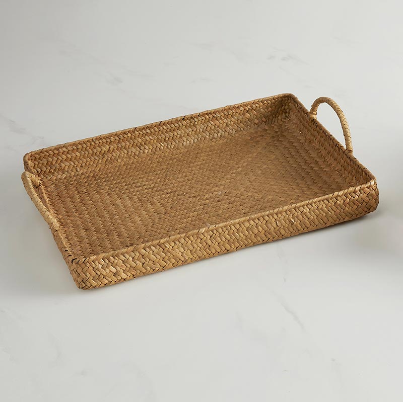 Seagrass Tray w/Handles Set/2