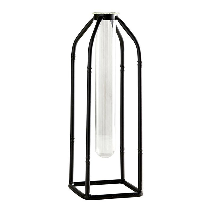 Metal/Glass Tube Flower Holder - LGE