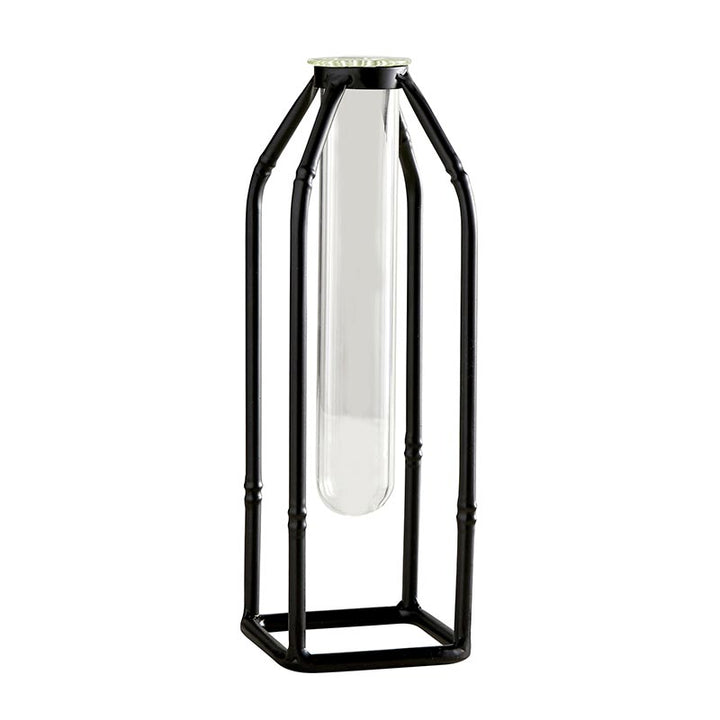 Metal/Glass Tube Flower Holder - SML
