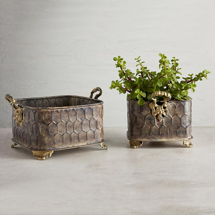 Rectangle Embossed Planter - LGE