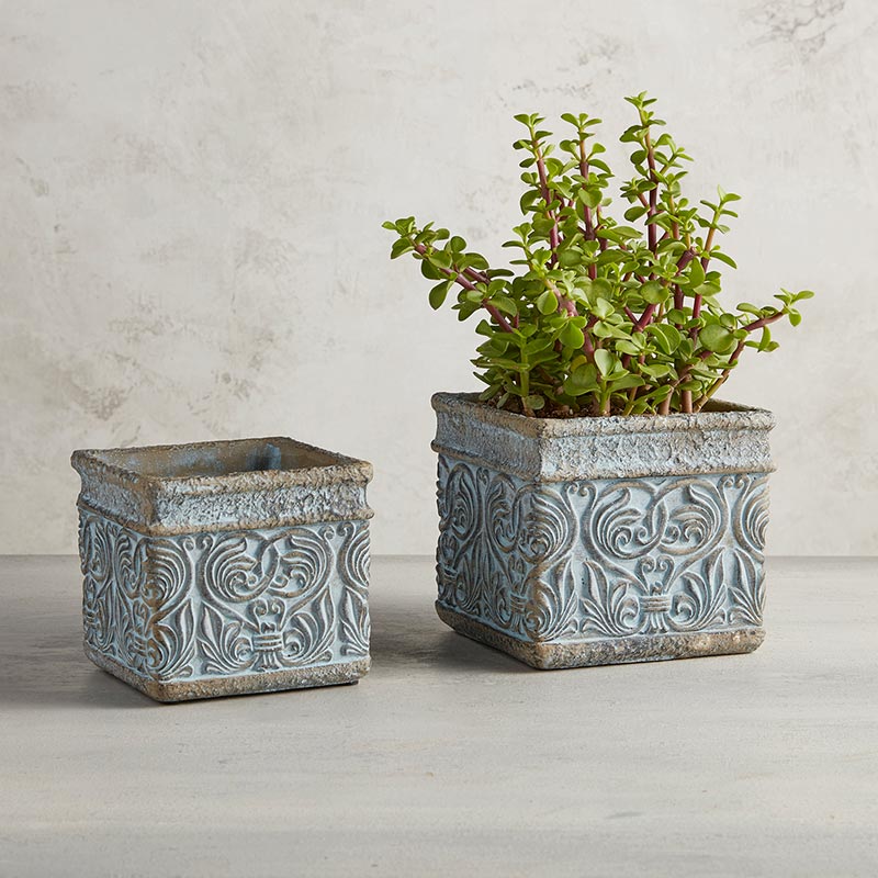Ornate Square Pot - LGE