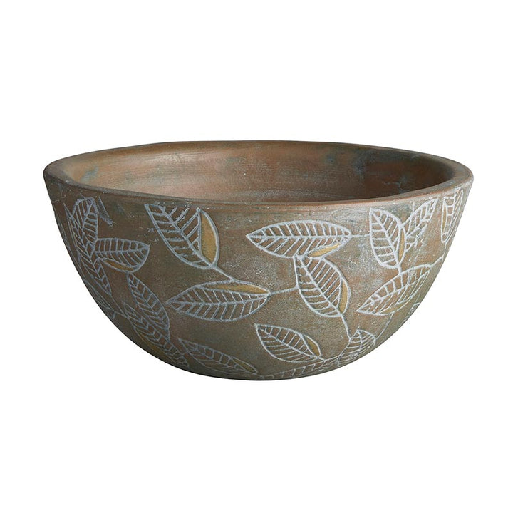 Leaf Embossed Tall Bowl