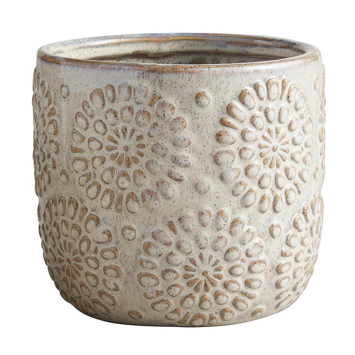 Flower Embossed Pot - SML