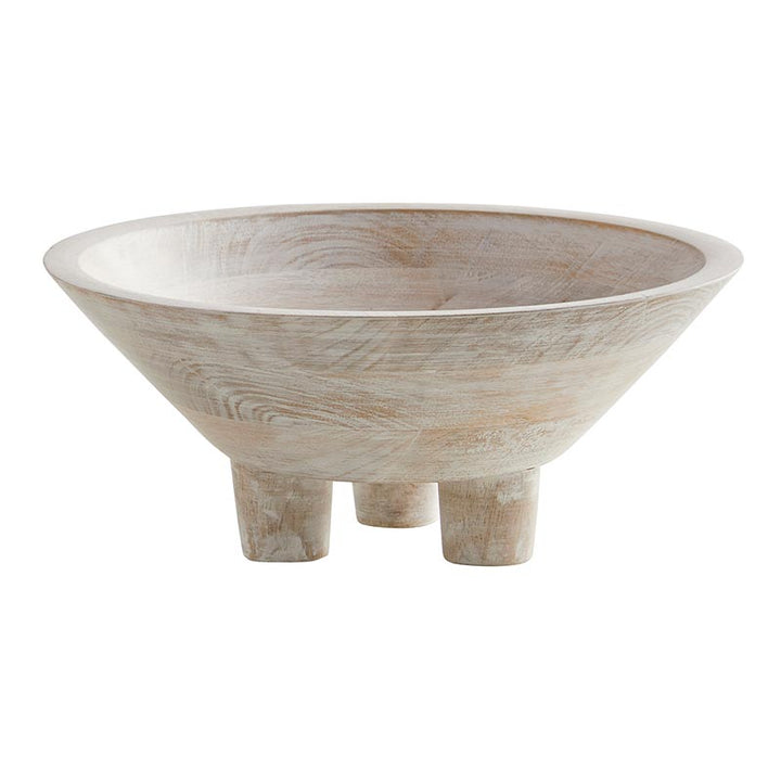 Footed Wooden Bowl - LGE