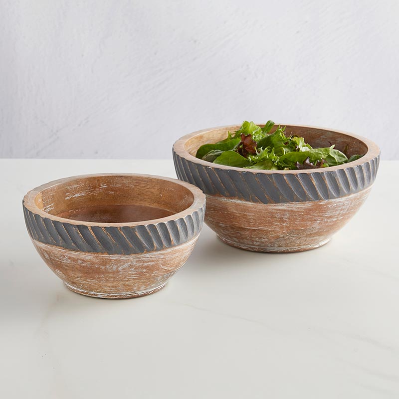 Carved Wooden Bowl - LGE