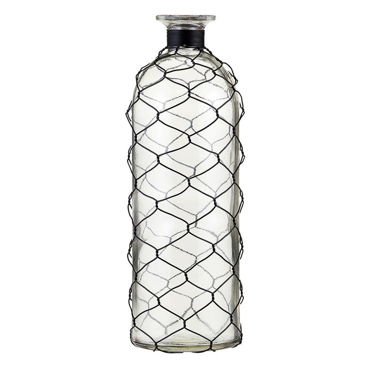 Glass Vase W/ Wire - MED