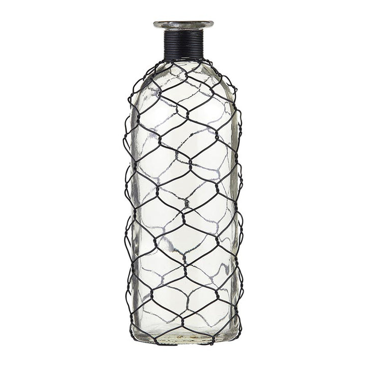 Glass Vase W/ Wire - SML