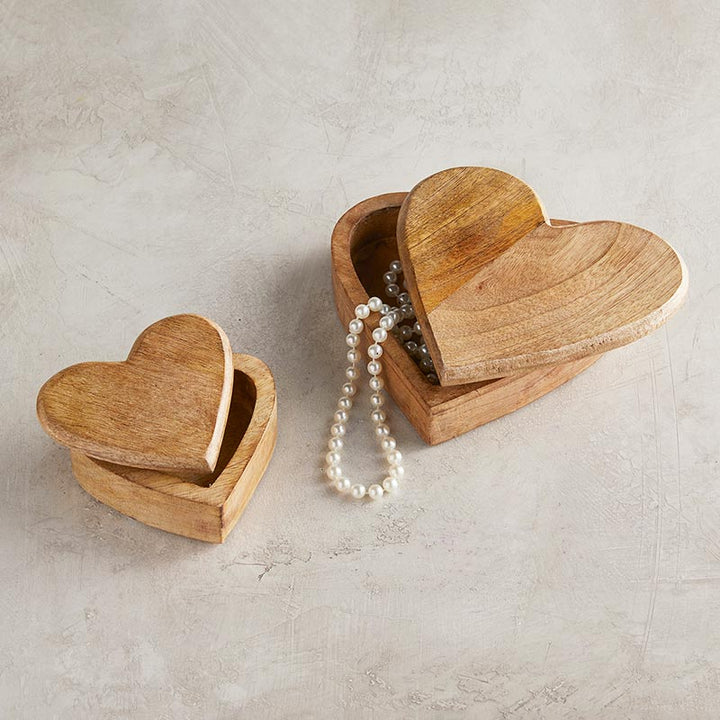 Wooden Heart Box - SML