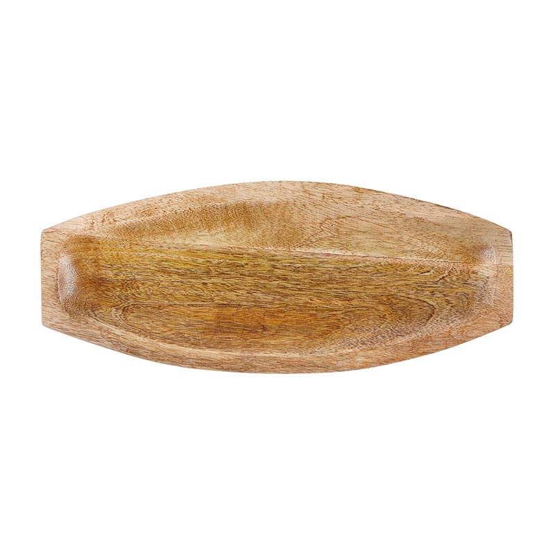 Wood Boat Shape Platter - SML