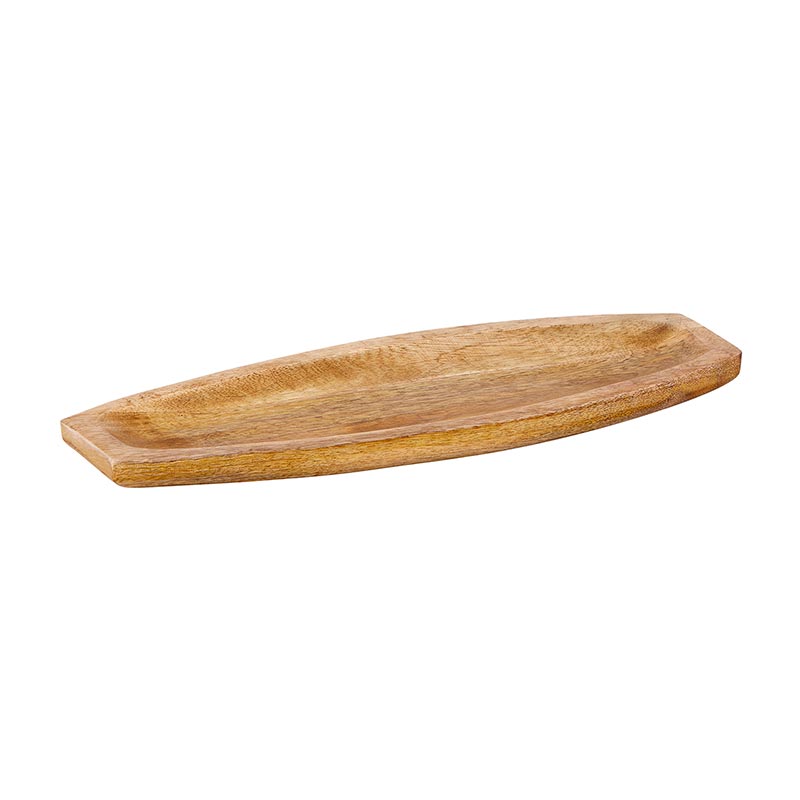 Wood Boat Shape Platter - SML