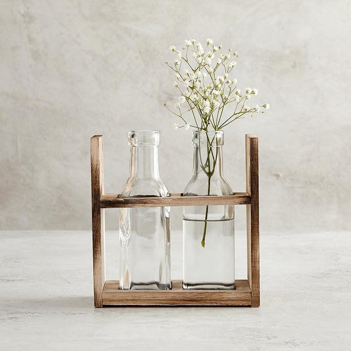 Two Bottle Flower Holders
