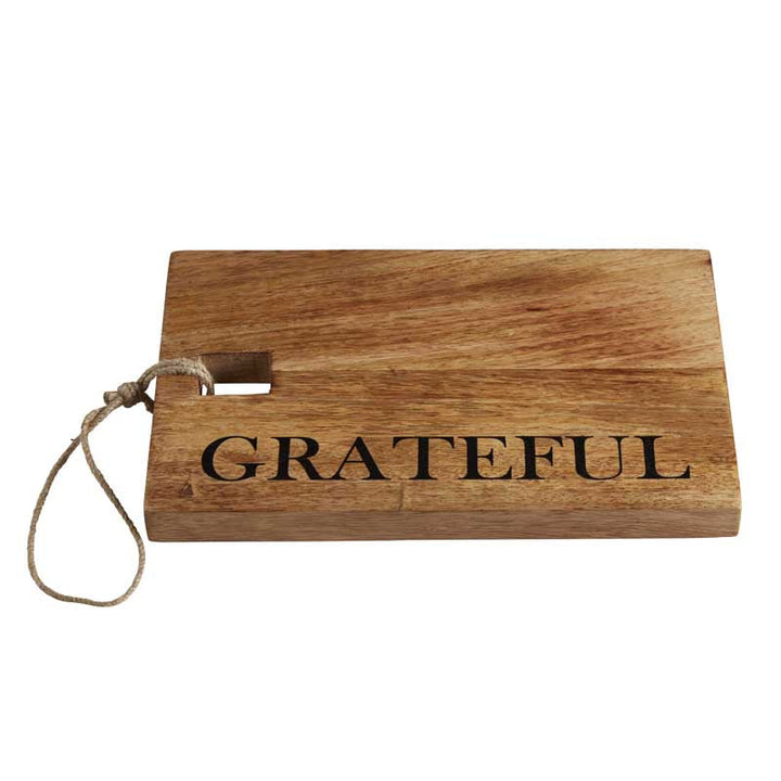 Wooden Chopping Board - Grateful
