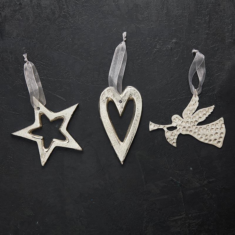 Ornament - Silver Star - Holiday