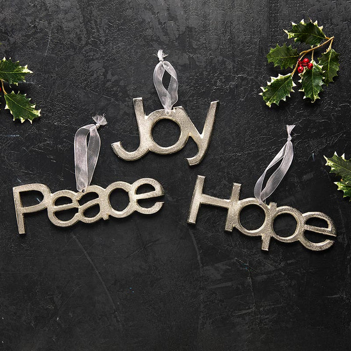 Ornament - Silver Peace - Holiday