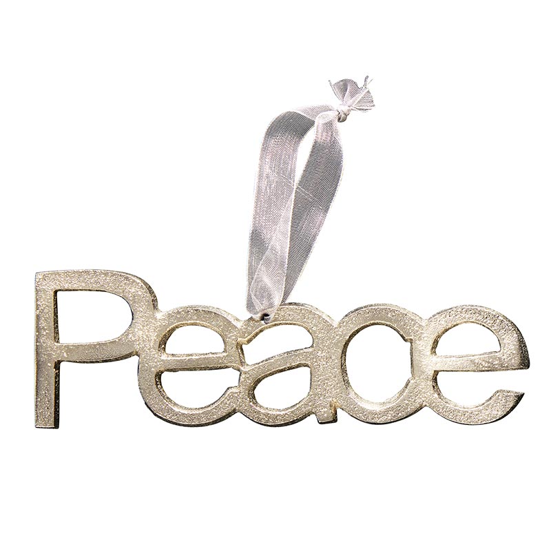 Ornament - Silver Peace - Holiday