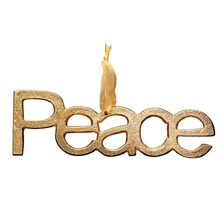 Ornament - Gold Peace - Holiday