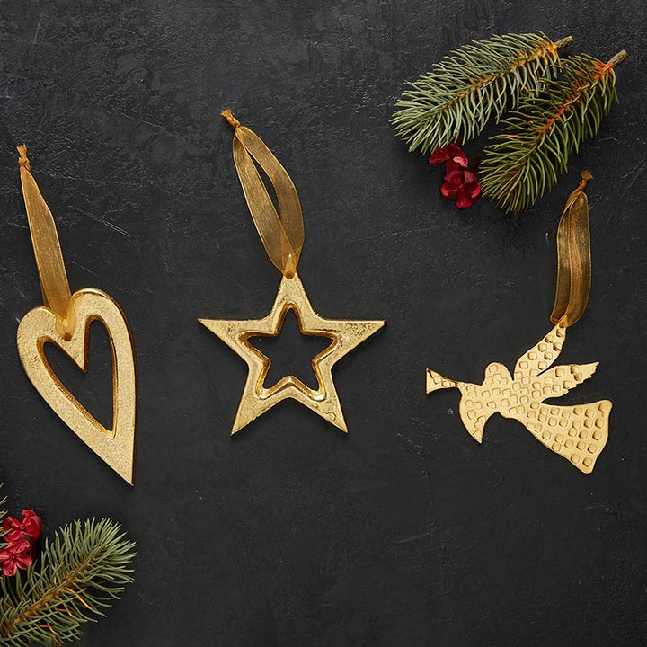 Ornament -Gold Heart- Holiday