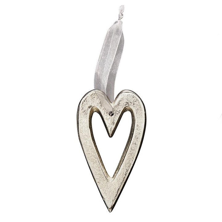 Ornament - Silver Heart- Holiday