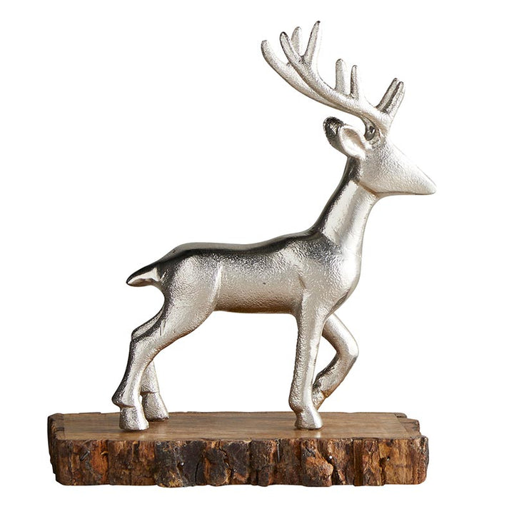3D Silver Reindeer with Base - Holiday