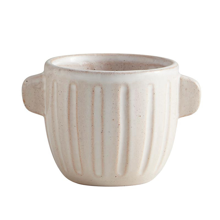 Embossed Stoneware Planter - SML