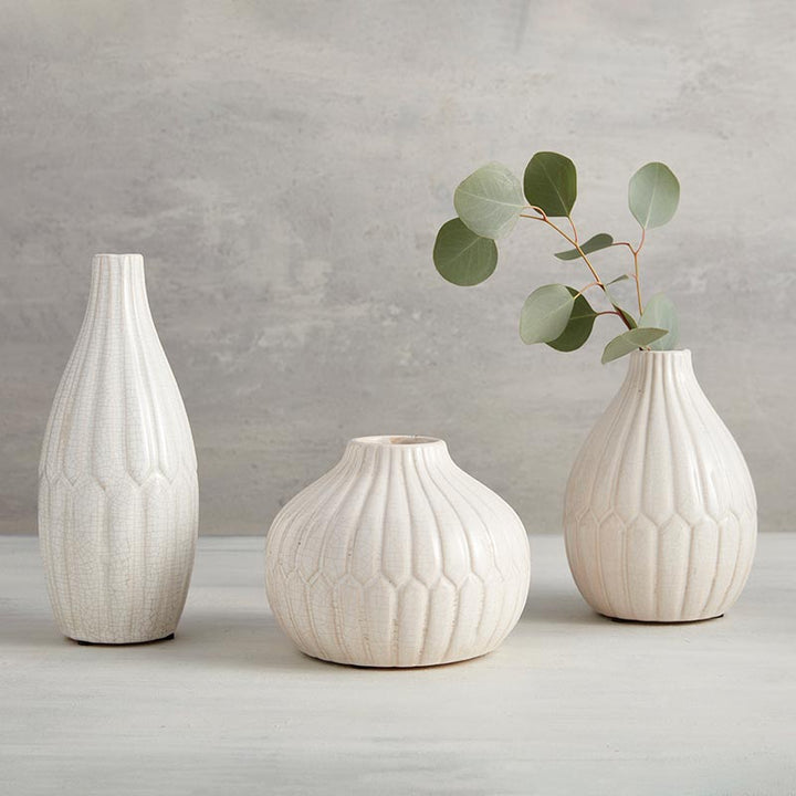 Round White Vase - TALL