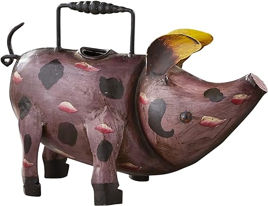 Iron Watering Can - Pig