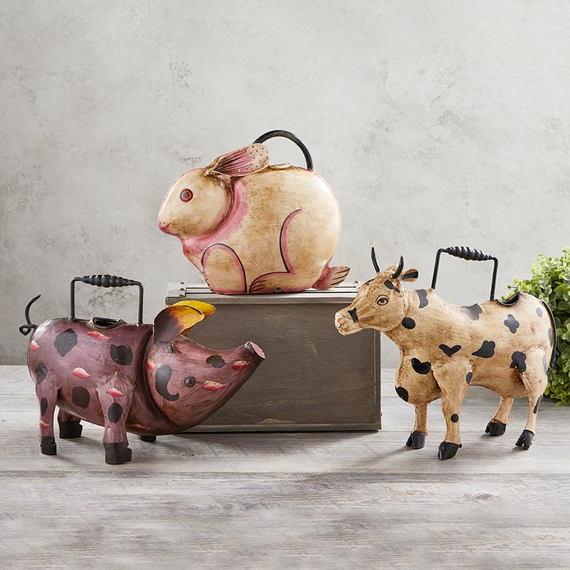 Iron Watering Can - Cow