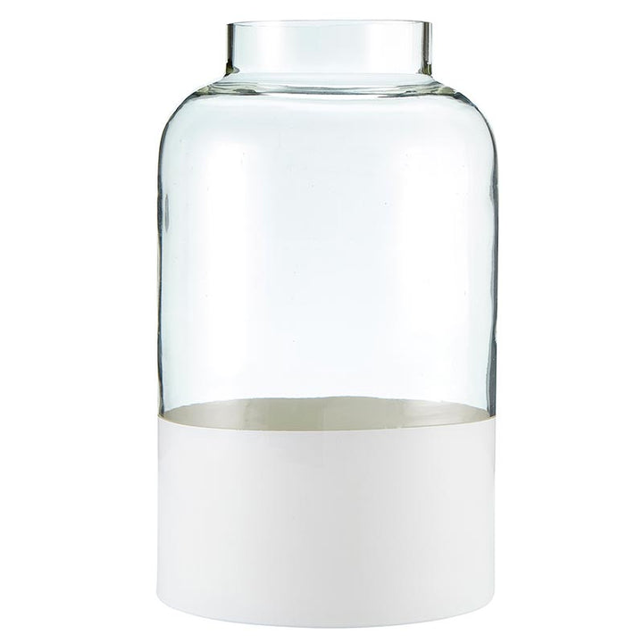 Bottle Vase w/ Matte White Base