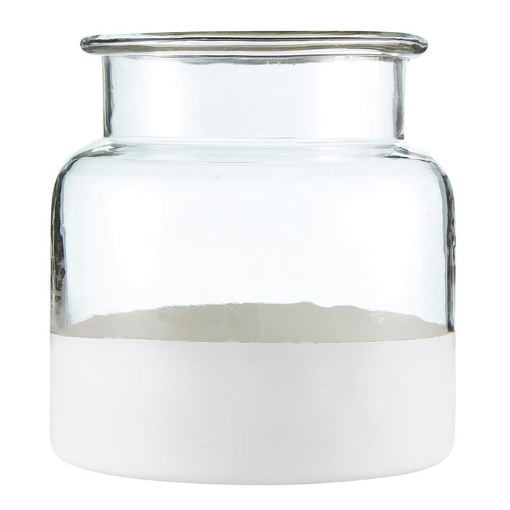 Jar Vase w/ Matte White Base
