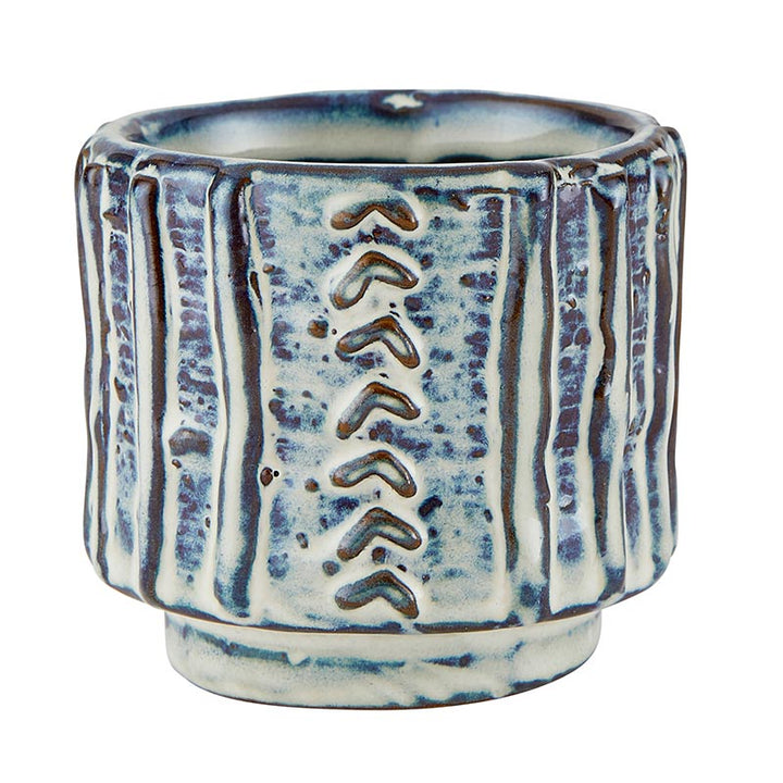Blue Stone Textured Pot SML