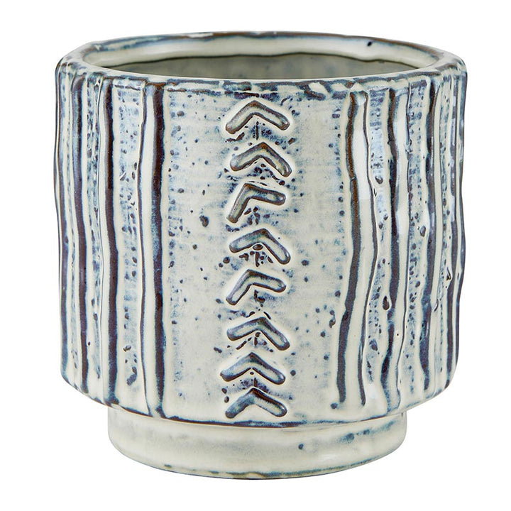 Blue Stone Textured Pot MED
