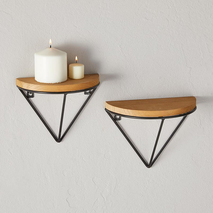 Semi-Circular Shelves Set of 2
