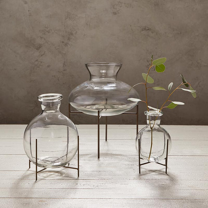 Bud Glass Vase W/ Holder - SML
