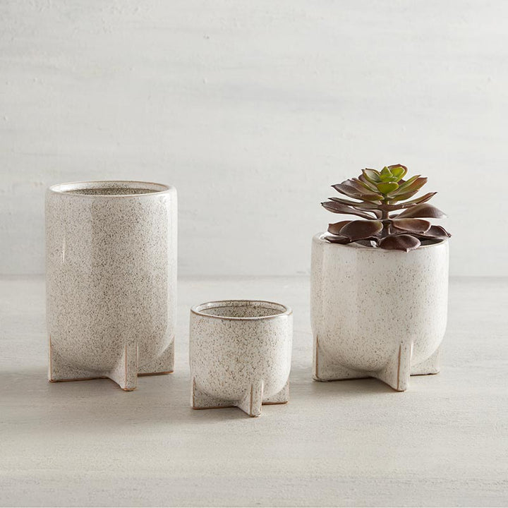 Footed Ceramic Pot MED