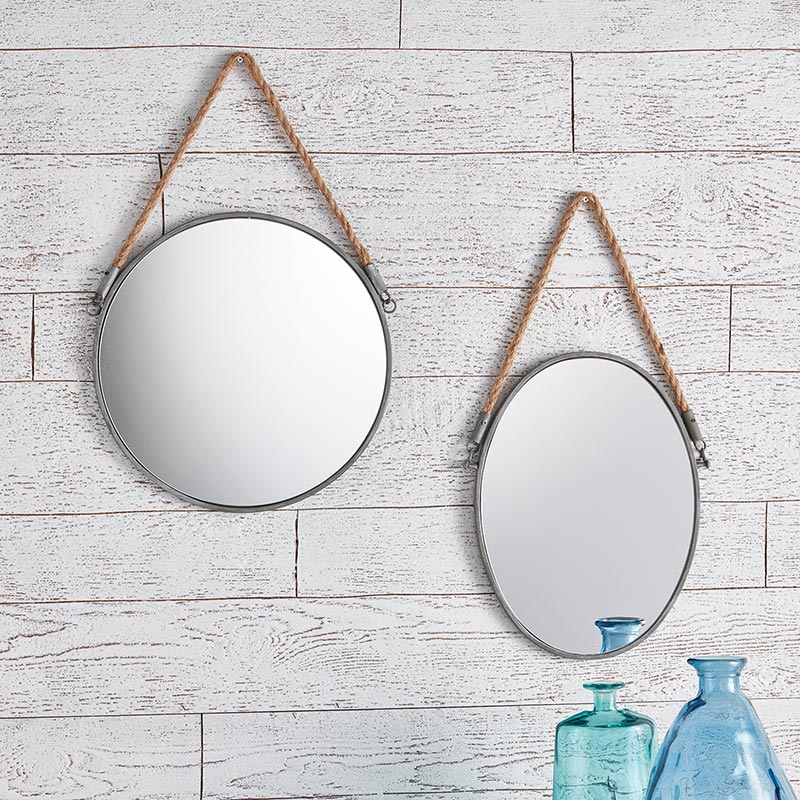 Round Rope Hanging Mirror