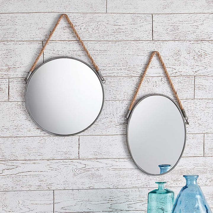 Round Rope Hanging Mirror