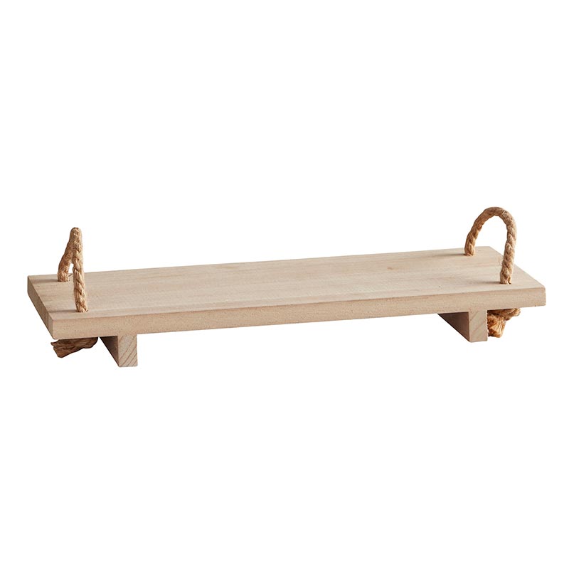 Wooden Shelves with Rope Handles