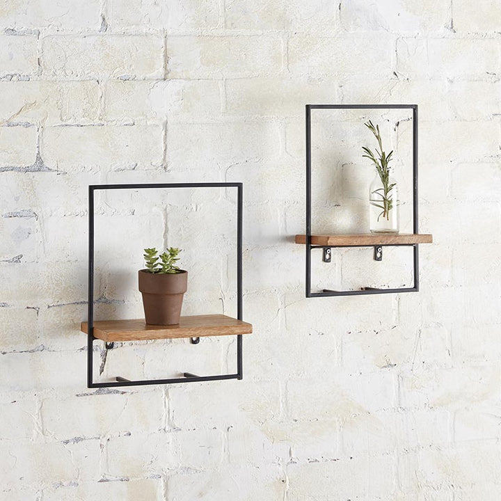 Matte Black Wall Shelves - SML