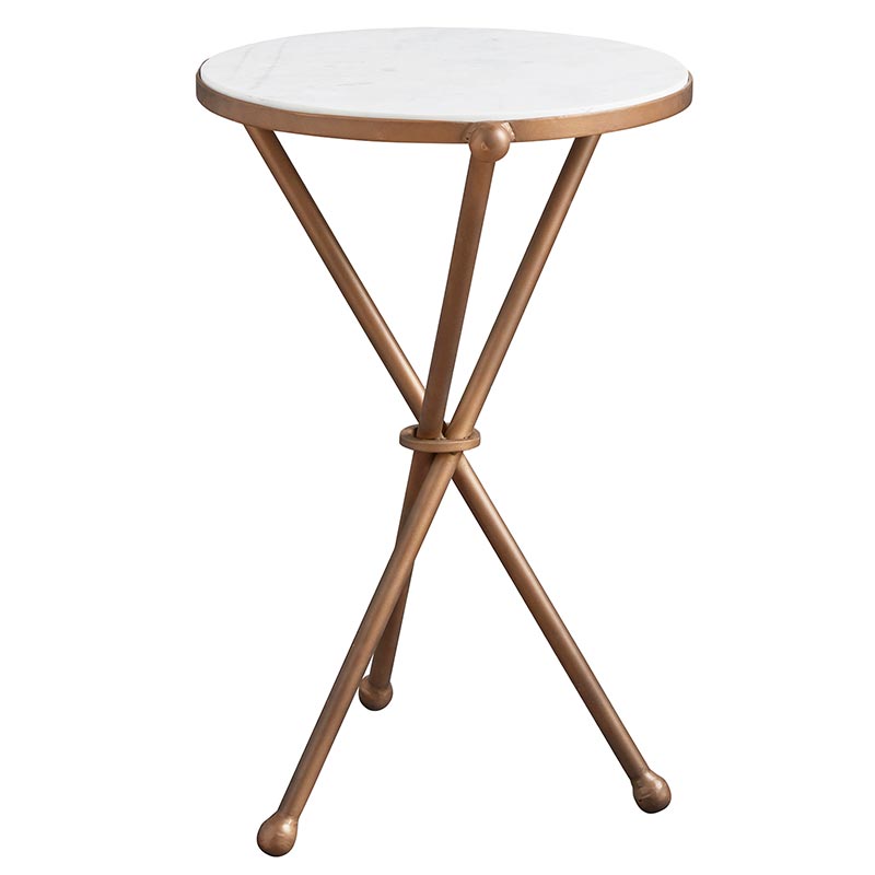 Iron Table w/White Marble