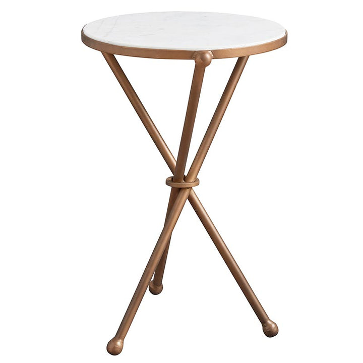 Iron Table w/White Marble