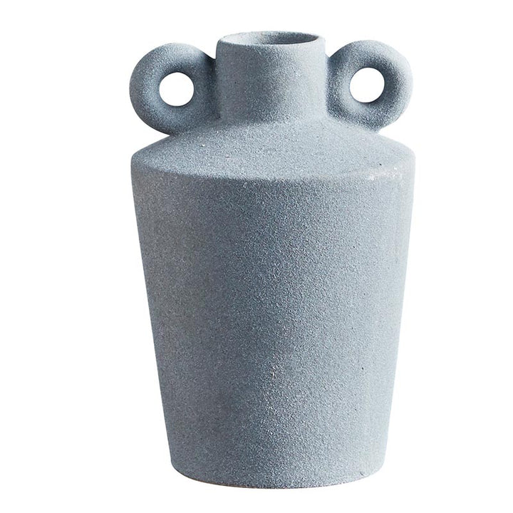 Bisque Vase with Handle - Dark Grey